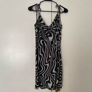 Zara print cowl neckline mini dress